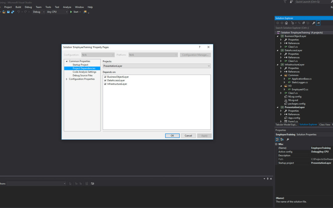Creating Complex Solutions in Visual Studio – Part I: Setup
