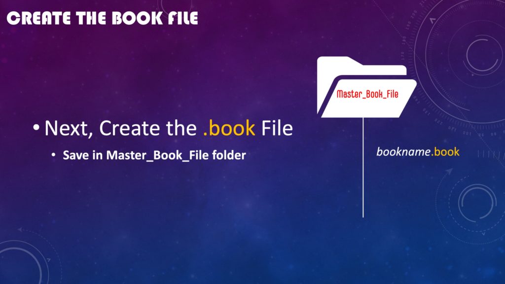 Create FrameMaker .book File and Save in Master_Book_File Folder