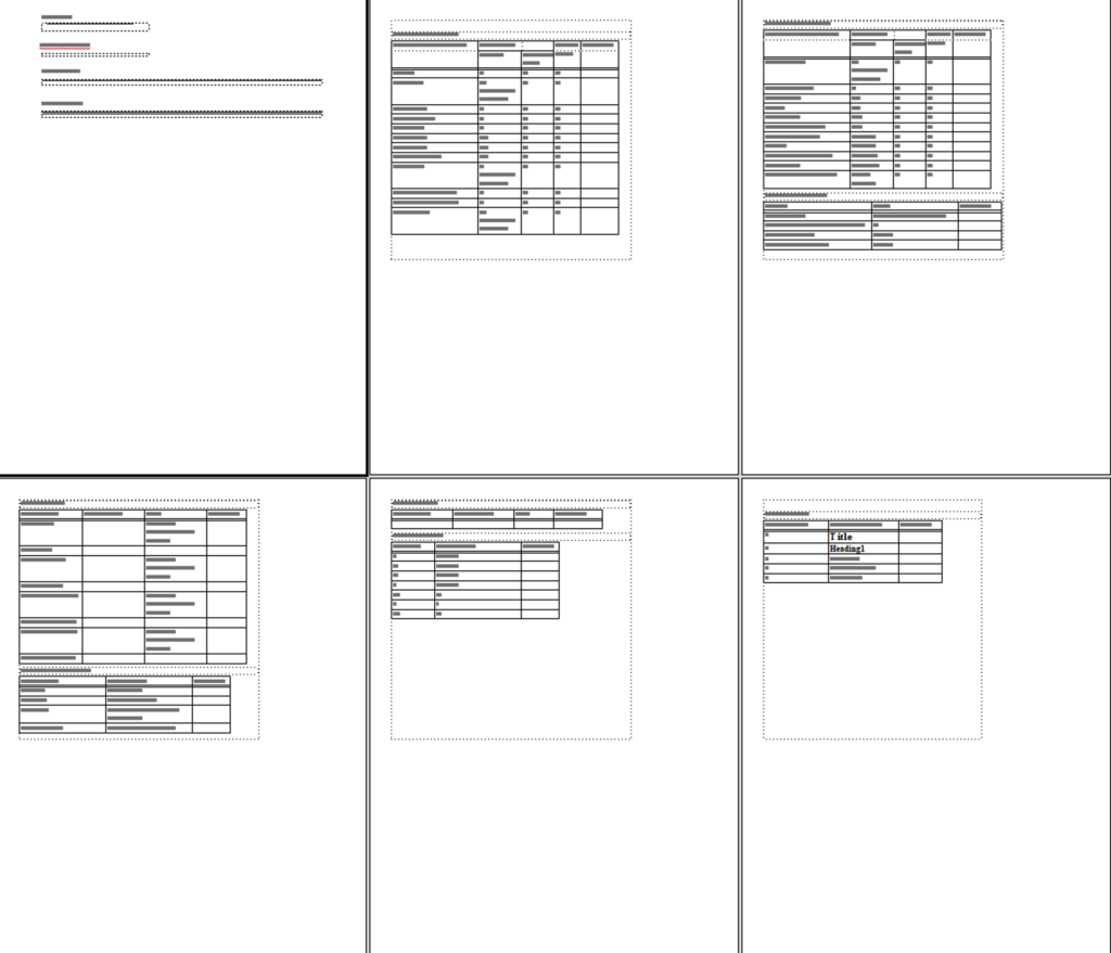 Default Set of Six Reference Pages