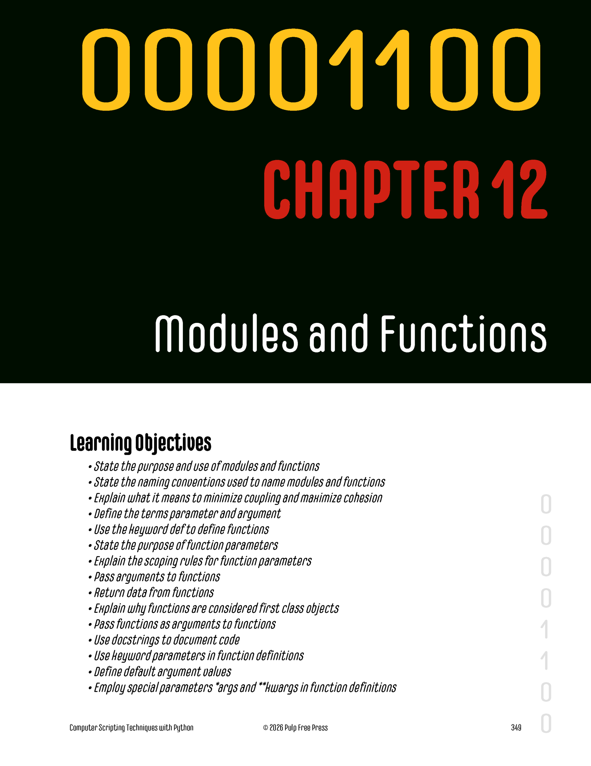 Computer Scripting Techniques with Python, First Edition, Chapter 12