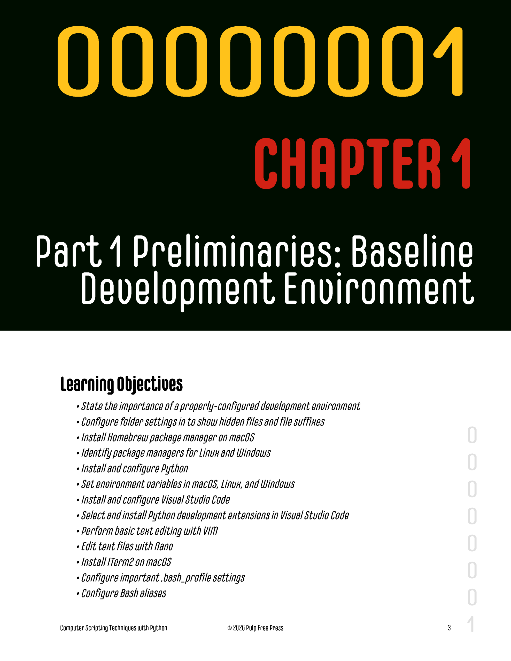 Computer Scripting Techniques with Python, First Edition, Chapter 1