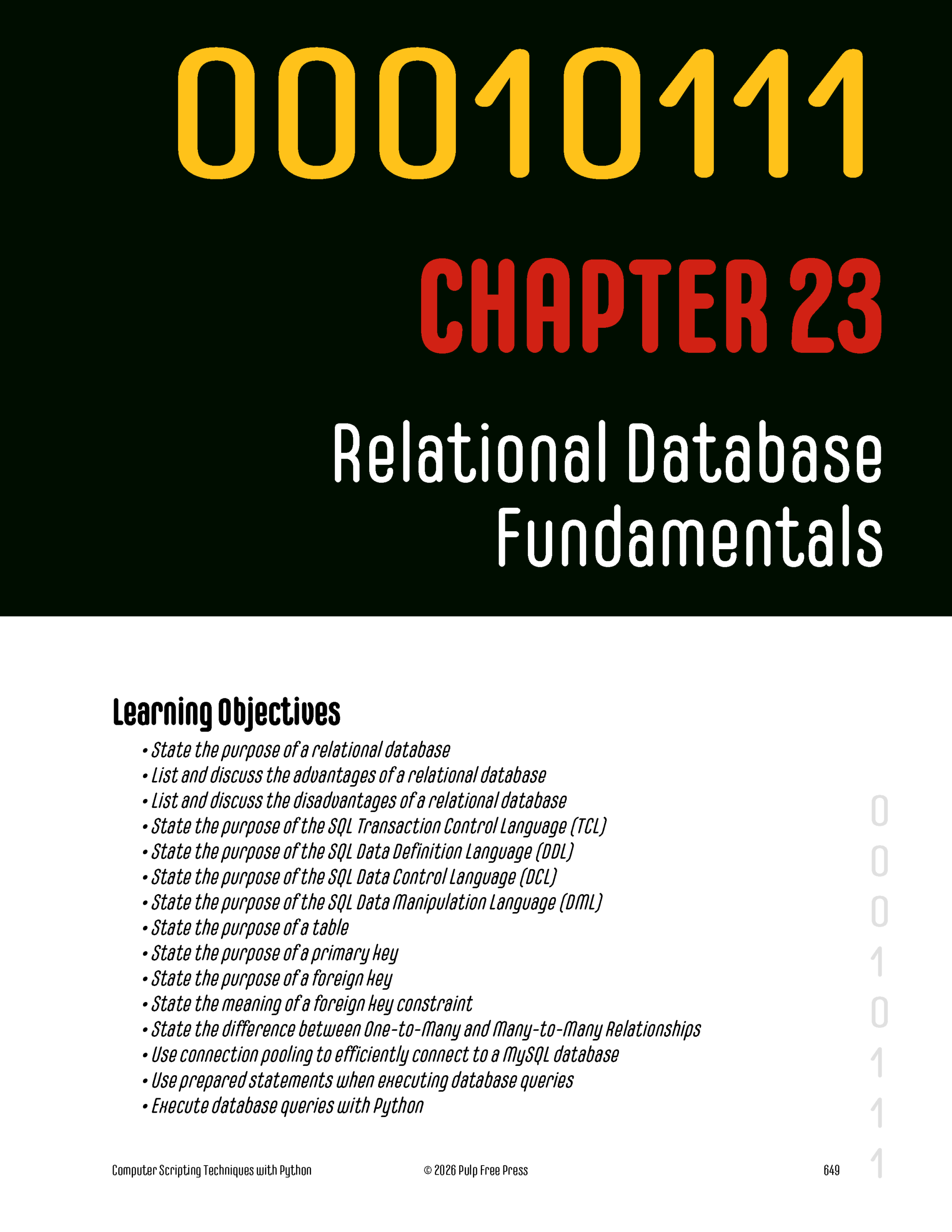 Computer Scripting Techniques with Python, First Edition, Chapter 23